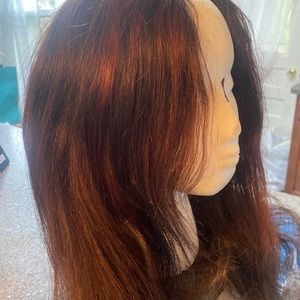 MUST GO! 100% HUMAN HAIR!  V part wig highlights